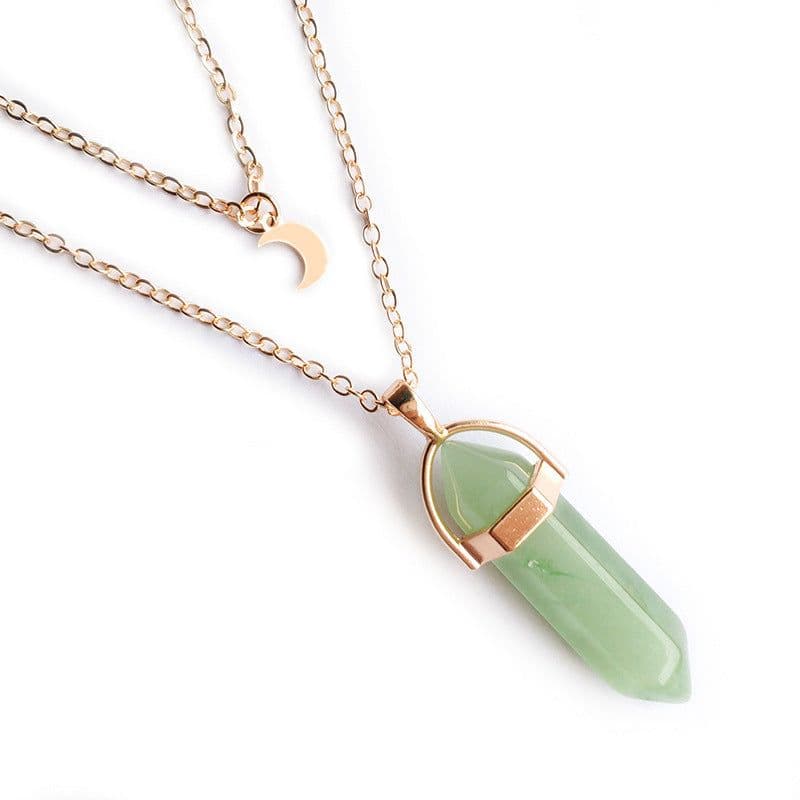 image-Moon Hexagonal Column Pendant
