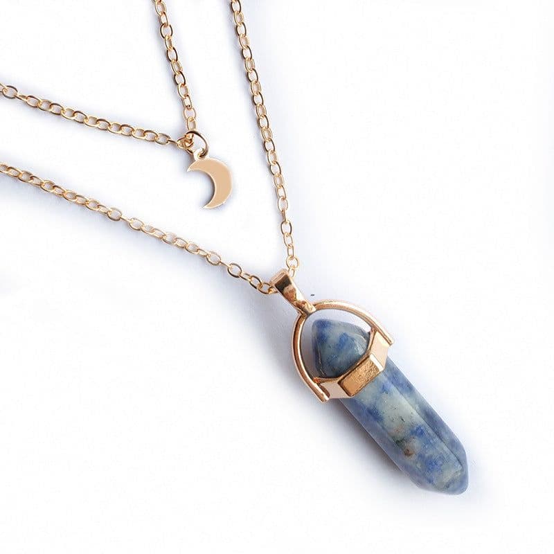 image-Moon Hexagonal Column Pendant