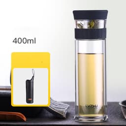 image-Double-Layer Glass Men's Household Drinking Water Filter Water Cup