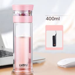 image-Double-Layer Glass Men's Household Drinking Water Filter Water Cup