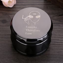 image-Round Metal Smoke Grinder, Zinc Alloy Crusher Grinder