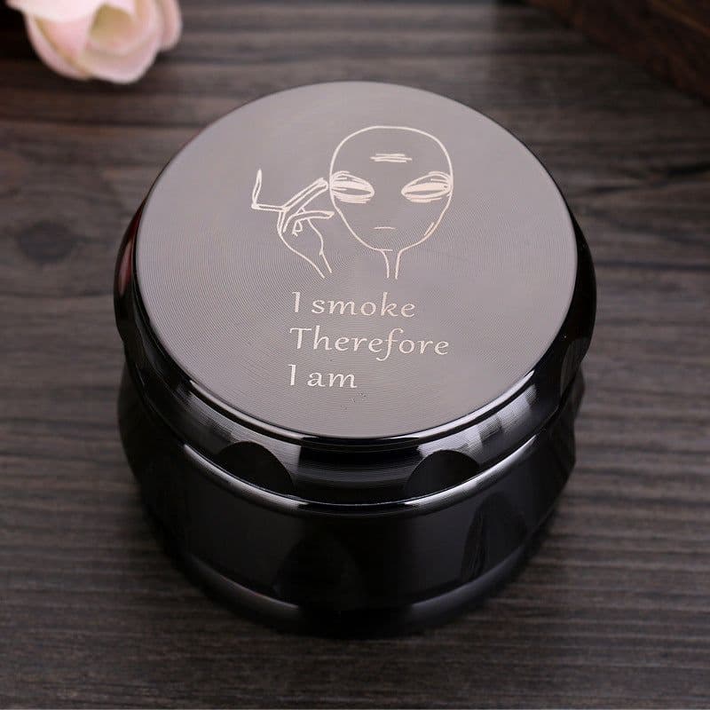 image-Round Metal Smoke Grinder, Zinc Alloy Crusher Grinder