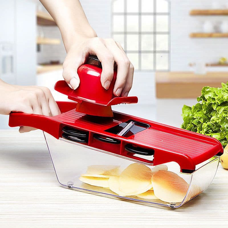 image-Multifunctional Vegetable Cutter Grater With Hand Guard