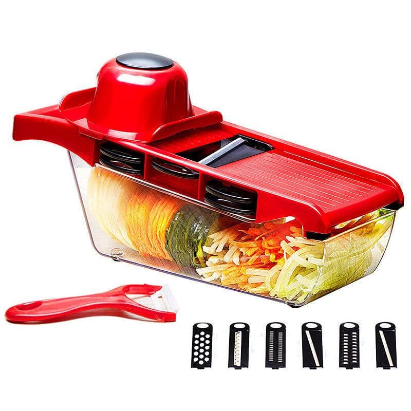 image-Multifunctional Vegetable Cutter Grater With Hand Guard