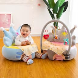 image-Baby Sofa Support Seat Cover Washable Toddlers Learning To Sit Plush Chair