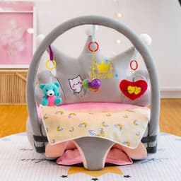 image-Baby Sofa Support Seat Cover Washable Toddlers Learning To Sit Plush Chair