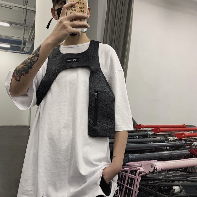 image-Tactical Function Vest Package Tooling TrendyBrand With PU Waistcoat Vest For Men And Women