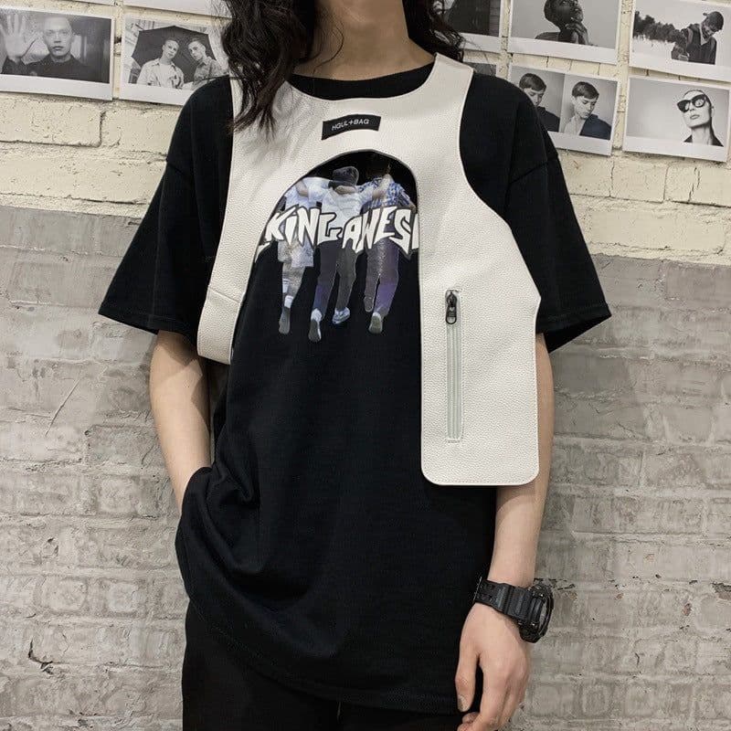 image-Tactical Function Vest Package Tooling TrendyBrand With PU Waistcoat Vest For Men And Women
