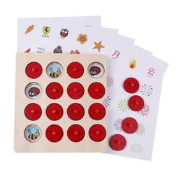 image-Memory Match Chess Game 3D Puzzles Wooden Early Educational Family Party Casual Interaction Game Toy For Children Kid