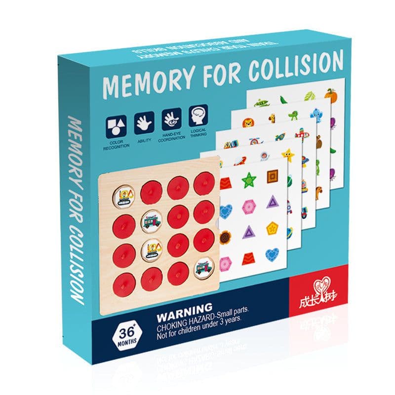 image-Memory Match Chess Game 3D Puzzles Wooden Early Educational Family Party Casual Interaction Game Toy For Children Kid