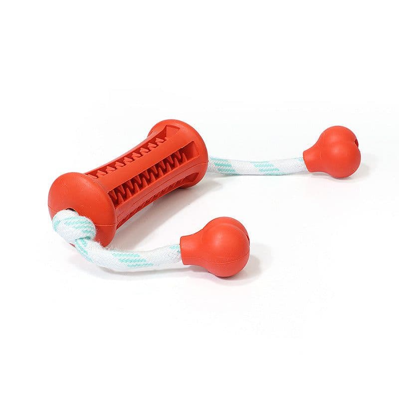 image-The Dog Rubber Toy Molar Teeth Cleaning Rod Wears The Rope To Bite The Rope