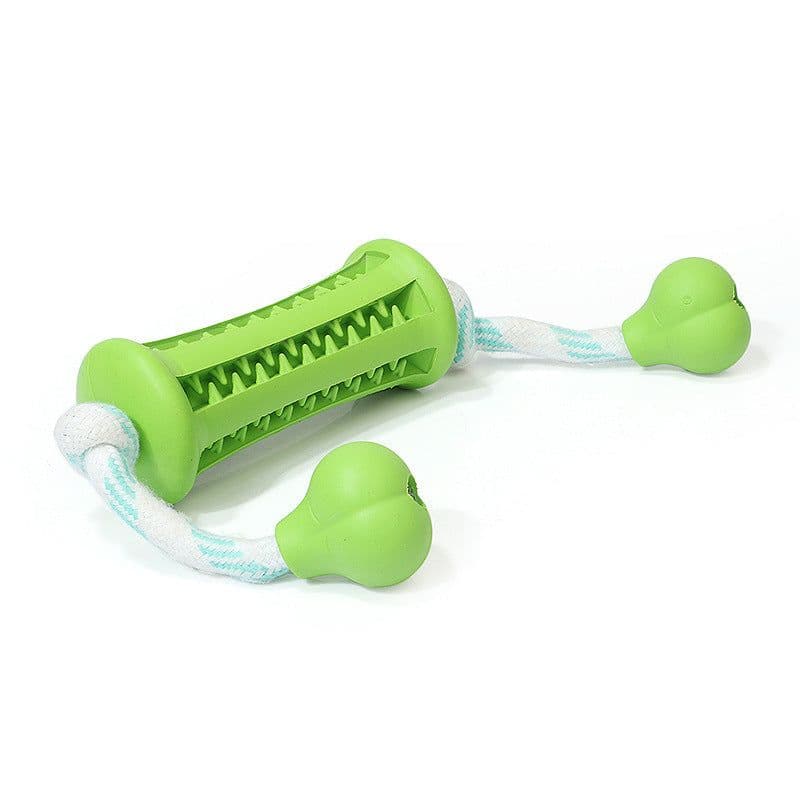 image-The Dog Rubber Toy Molar Teeth Cleaning Rod Wears The Rope To Bite The Rope