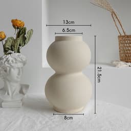 image-Simplicity Ceramic Vase Dry Flower Arrangement Home Decoration Ornament Living Room Display Art Vases