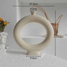 image-Simplicity Ceramic Vase Dry Flower Arrangement Home Decoration Ornament Living Room Display Art Vases