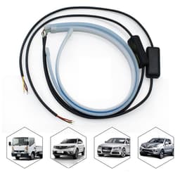 image-Led DRL Car Daytime Running Lights Flexible Waterproof Auto Turn Signal Yellow Brake Side Headlights Light Car Accessories