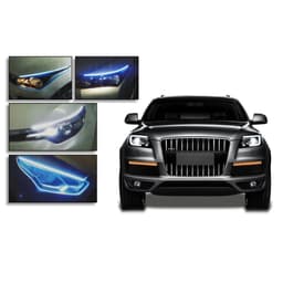image-Led DRL Car Daytime Running Lights Flexible Waterproof Auto Turn Signal Yellow Brake Side Headlights Light Car Accessories