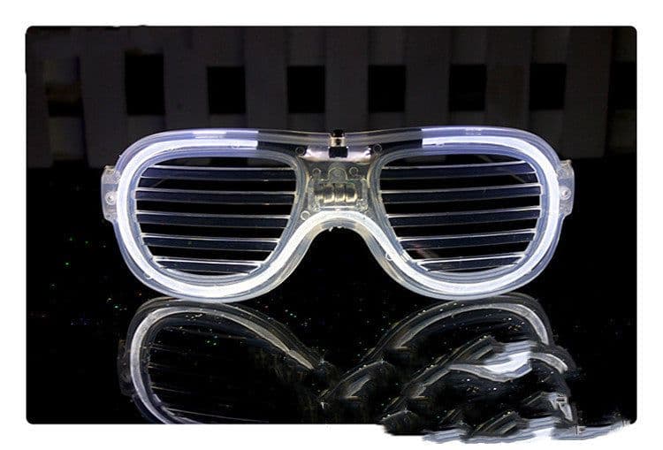 image-Luminous Glasses LED Light Up Glasses Party Decoration Purple Color Luminous Shutter Shades Glow Glasses Children Adults Holiday Accessories Gift