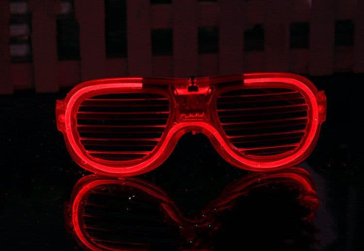 image-Luminous Glasses LED Light Up Glasses Party Decoration Purple Color Luminous Shutter Shades Glow Glasses Children Adults Holiday Accessories Gift