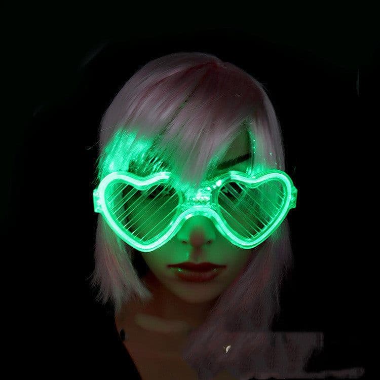image-Luminous Glasses LED Light Up Glasses Party Decoration Purple Color Luminous Shutter Shades Glow Glasses Children Adults Holiday Accessories Gift