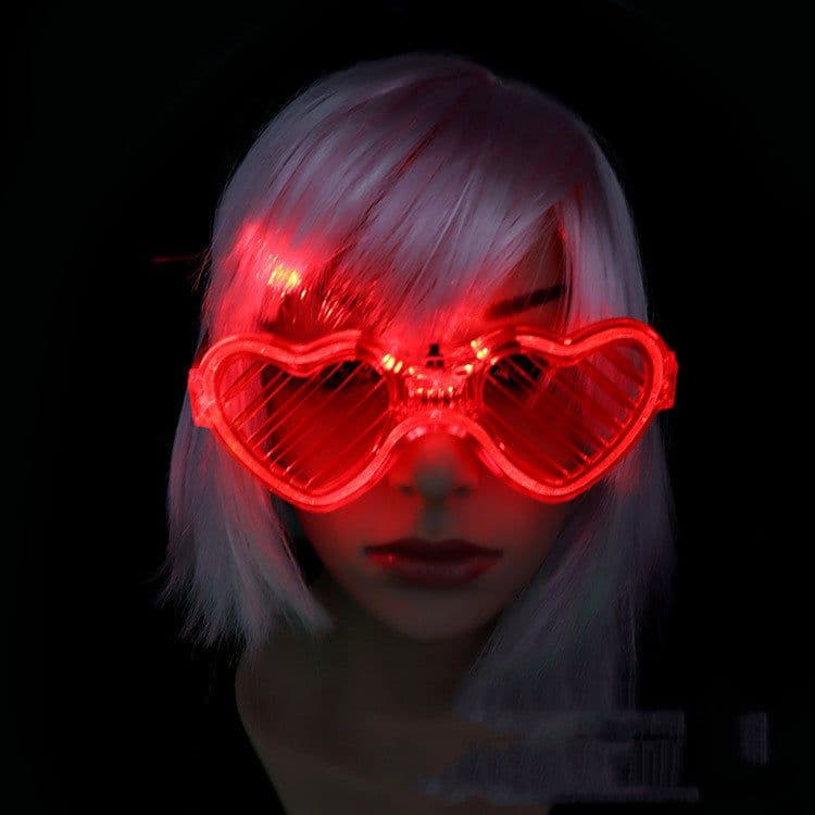 image-Luminous Glasses LED Light Up Glasses Party Decoration Purple Color Luminous Shutter Shades Glow Glasses Children Adults Holiday Accessories Gift