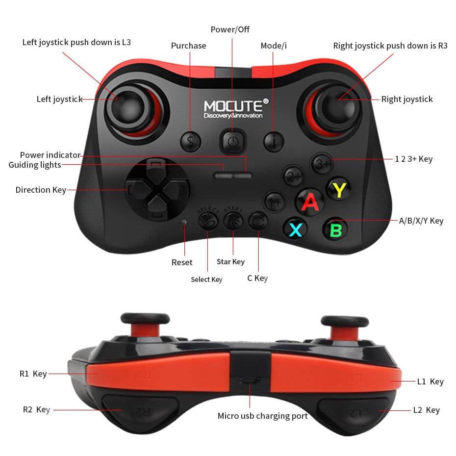 image-Magic Cart Mobile Phone Wireless Bluetooth Gamepad