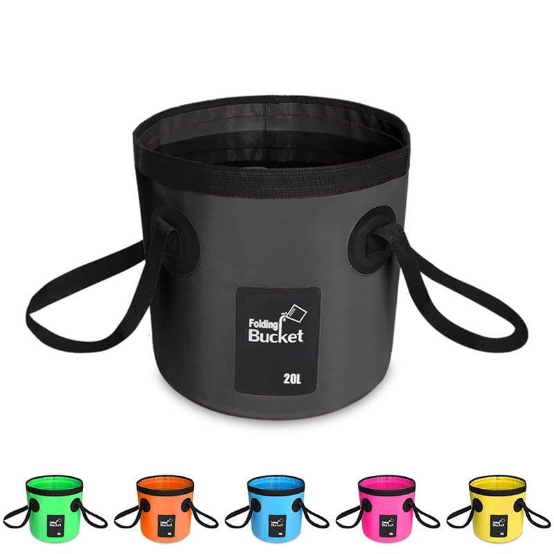 image-Portable Travel Bag Fishing Bucket Folding Bucket Bag Outdoor Convenient Travel Car Wash Bucket Outdoor Waterproof Bag