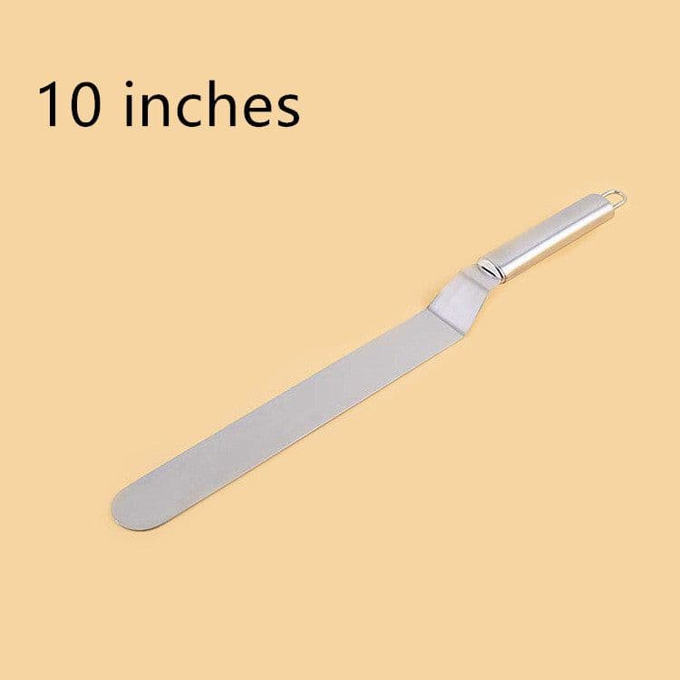 image-8 Inch Stainless Steel Cake Spatula Curved Butter Spatula Baking Tool