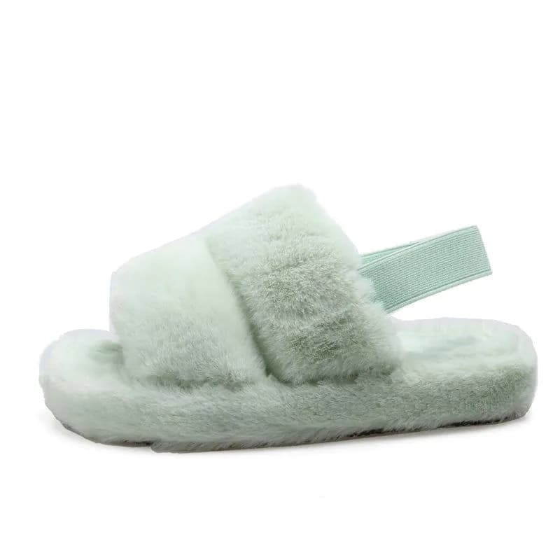 image-Summer women's wool slippers foreign trade new 2020 wool and wool slippers women's hot style fashion thick bottom non-slip warm cotton sandals and slippers