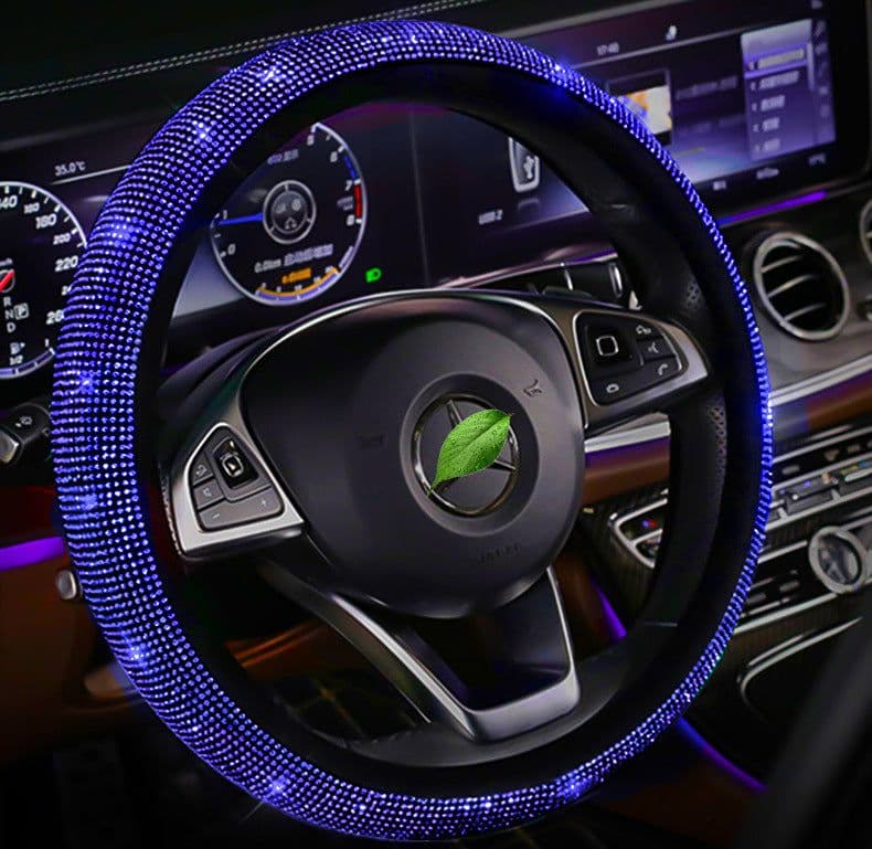 image-Car Gear Cover Blue Diamond Handbrake Cover Gear Cover
