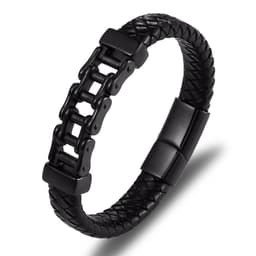 image-Leather Leather Braided Bracelet, Leather Bracelet, Custom Leather Bracelet, Men'S Cowhide Jewelry