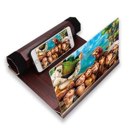 image-Mobile Phone Volume Magnifier Wood Grain 3D Mobile Phone Screen Magnifier HD