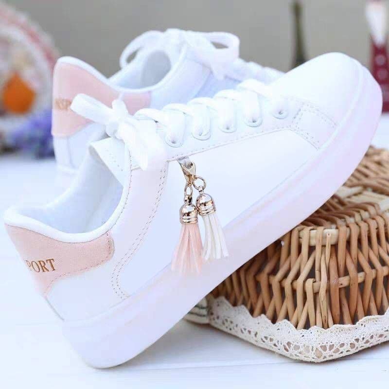 image-Mesh white shoes ladies fashion breathable shoes students Korean casual shoes sports shoes flat shoes womens shoes