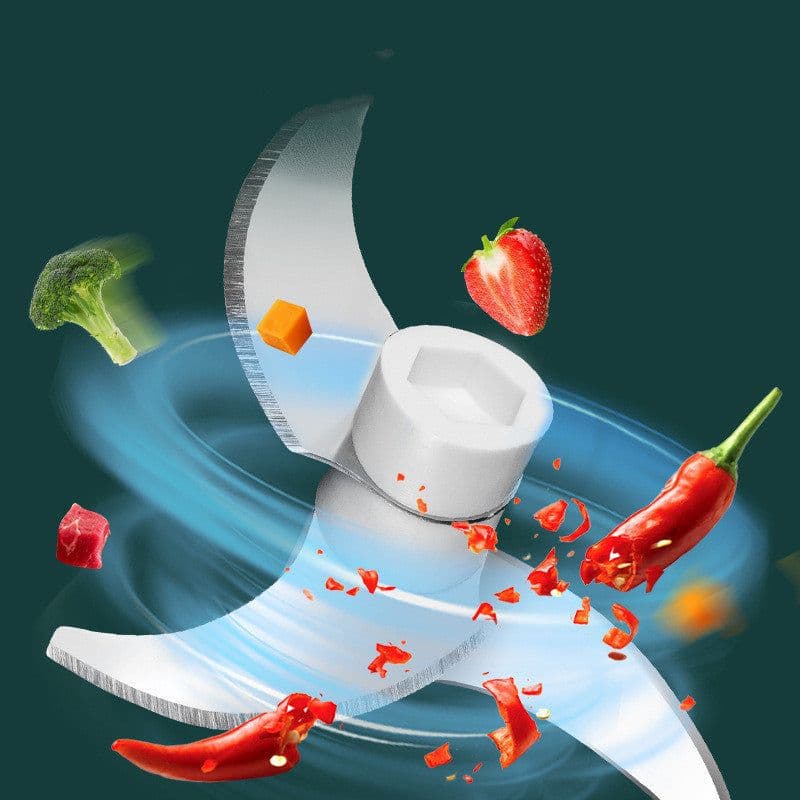 image-Portable Electric Mini Garlic Cutter Masher Vegetable Fruit Meat Food Chopper Grinder