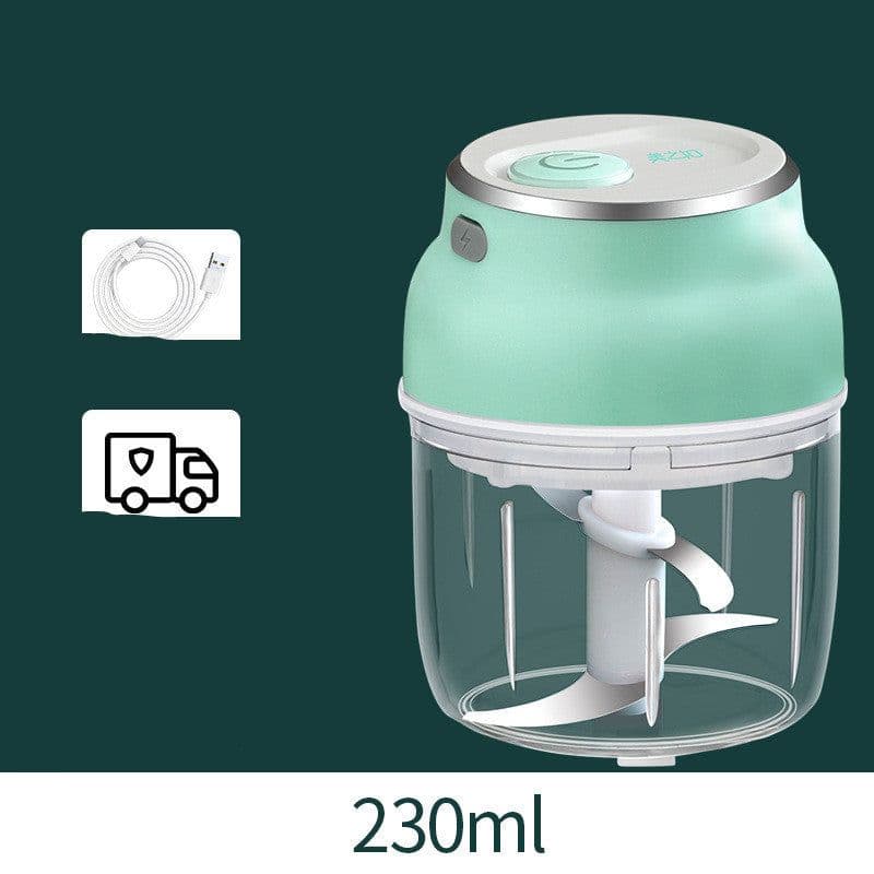 image-Portable Electric Mini Garlic Cutter Masher Vegetable Fruit Meat Food Chopper Grinder