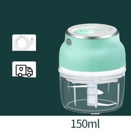image-Portable Electric Mini Garlic Cutter Masher Vegetable Fruit Meat Food Chopper Grinder