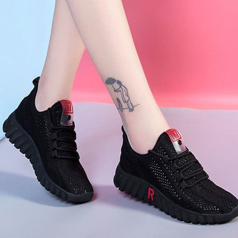 image-Women Tennis Shoes Bottom Sneakers Gym Female Sport Walking Breathable Mesh Women Sneakers Lightweight Sports Running Shoes