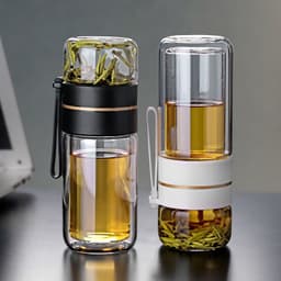 image-Tea And Water Separation Tea Cup Car Portable Leak-proof Water Cup With Strainer