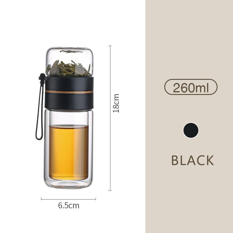 image-Tea And Water Separation Tea Cup Car Portable Leak-proof Water Cup With Strainer