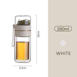 image-Tea And Water Separation Tea Cup Car Portable Leak-proof Water Cup With Strainer