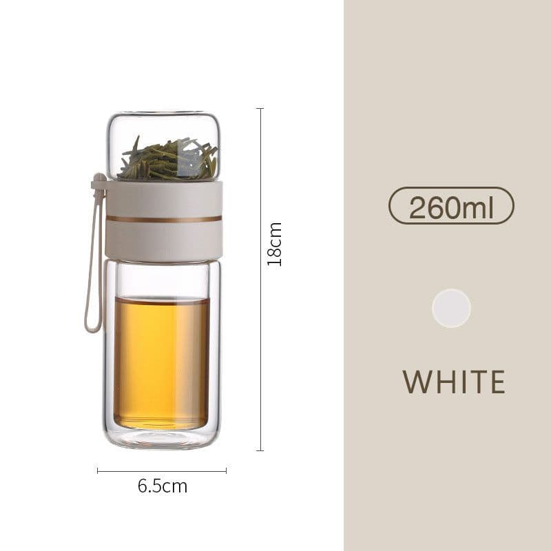 image-Tea And Water Separation Tea Cup Car Portable Leak-proof Water Cup With Strainer