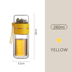 image-Tea And Water Separation Tea Cup Car Portable Leak-proof Water Cup With Strainer