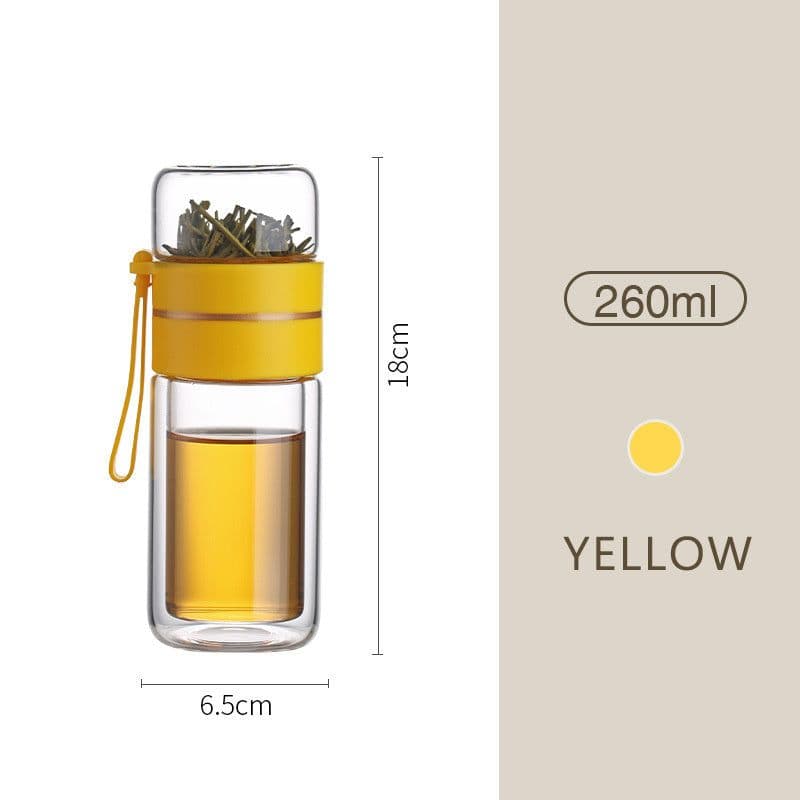 image-Tea And Water Separation Tea Cup Car Portable Leak-proof Water Cup With Strainer
