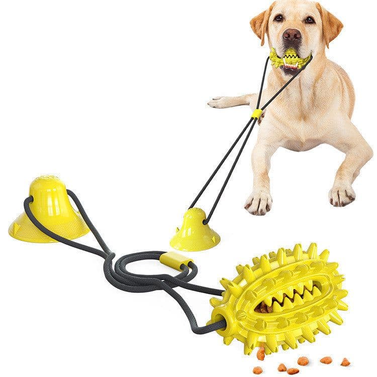 image-Sucker Dog Toy Tug Of War Molar Stick Leaking Ball