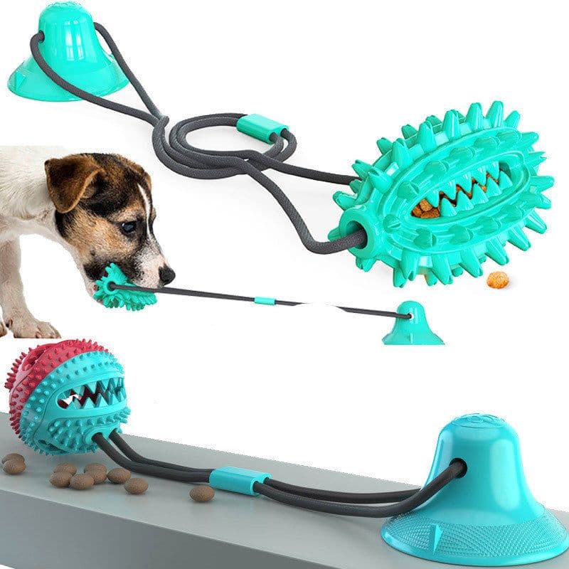 image-Sucker Dog Toy Tug Of War Molar Stick Leaking Ball