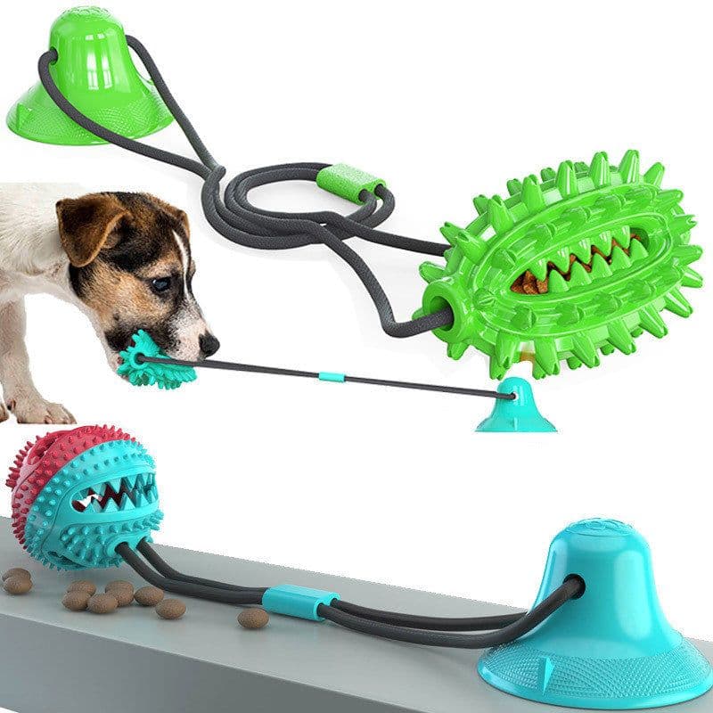 image-Sucker Dog Toy Tug Of War Molar Stick Leaking Ball