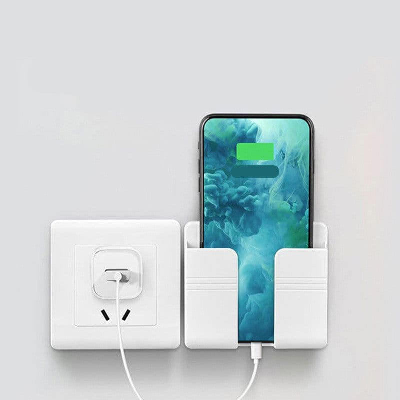 image-Mobile Phone Charging Storage Rack Punch-free Sticky Storage Box