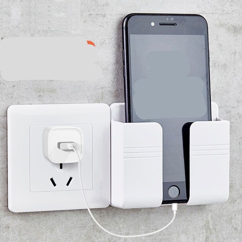 image-Mobile Phone Charging Storage Rack Punch-free Sticky Storage Box