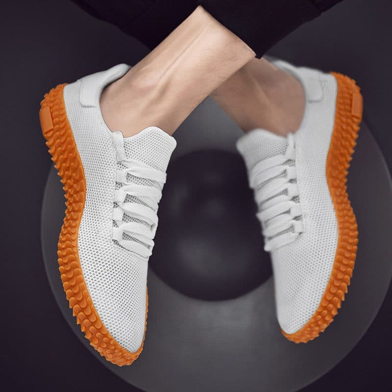 image-Spring and Summer Flying Woven Casual Shoes Large Men's Shoes Beathable Korean Forrest Gump Sneakers