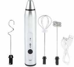 image-Rechargeable Electric Milk Frother Kitchen Juice Food Mixer