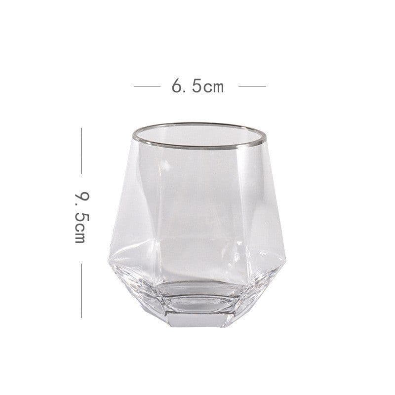 image-Six-Range Glass Whiskey Cup Household Diamond Glass Water Cup